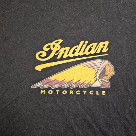 Indian Motorcycles Black Cotton Logo Tshirt - Picture 7 of 16